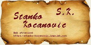 Stanko Kocanović vizit kartica